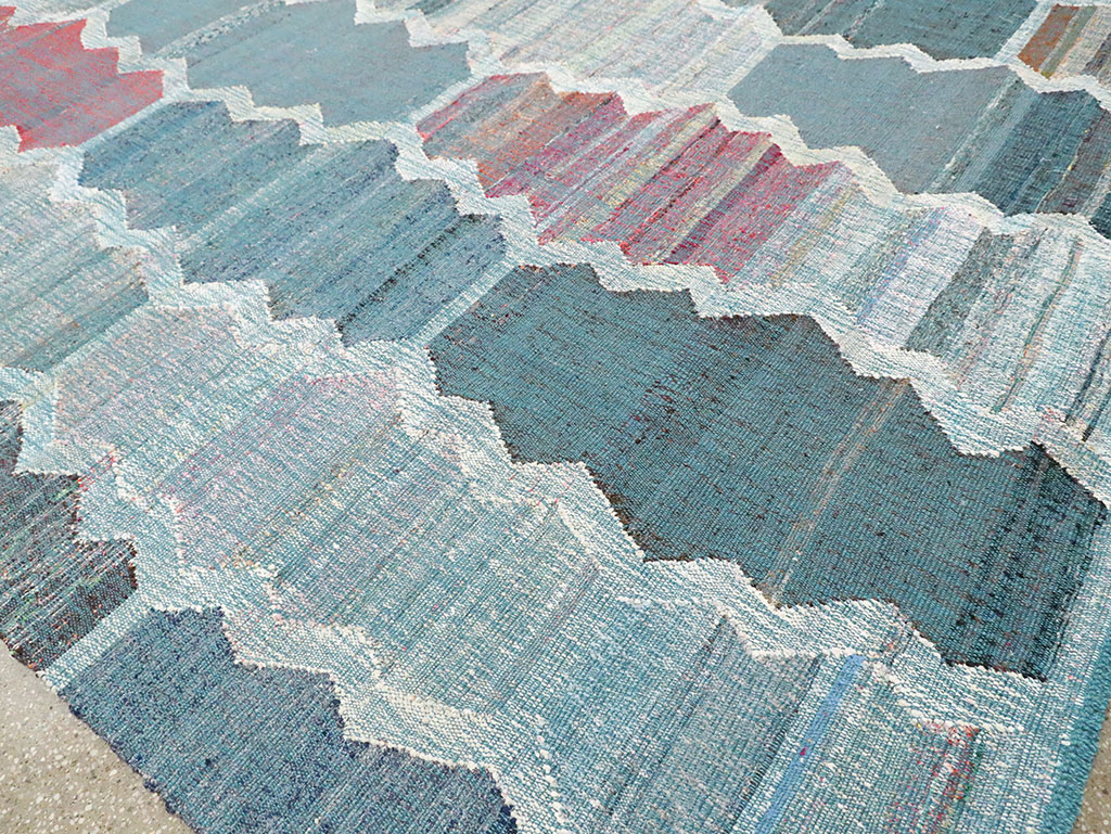 Contemporary Turkish Flatweave Kilim Large Room Size Carpet, No.30097 - Galerie Shabab