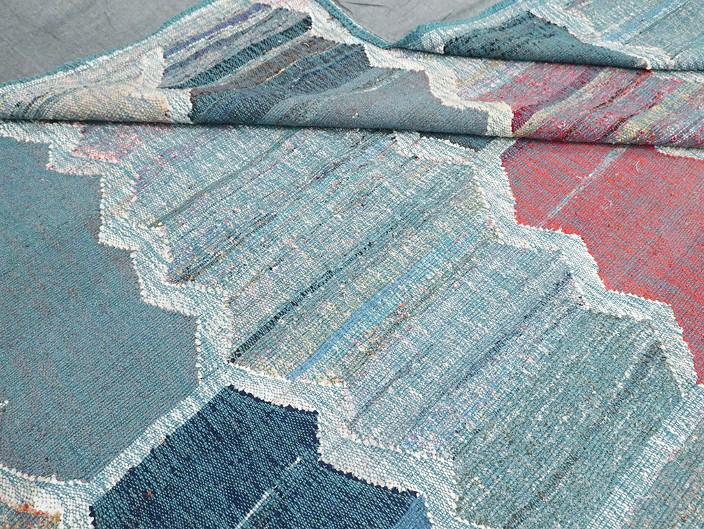 Contemporary Turkish Flatweave Kilim Large Room Size Carpet, No.30097 - Galerie Shabab