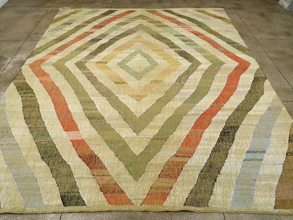Large Contemporary Turkish Flatweave Kilim, No.30098 - Galerie Shabab