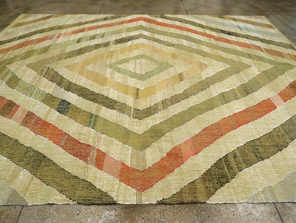 Large Contemporary Turkish Flatweave Kilim, No.30098 - Galerie Shabab