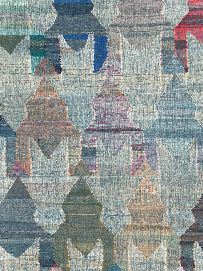 Large Contemporary Geometric Turkish Flatweave, No.30099 - Galerie Shabab