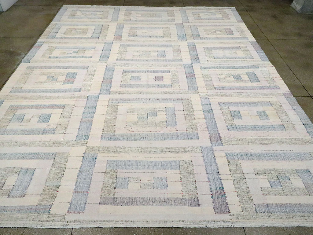 Contemporary Turkish Flatweave Kilim Large Room Size Carpet, No.30102 - Galerie Shabab