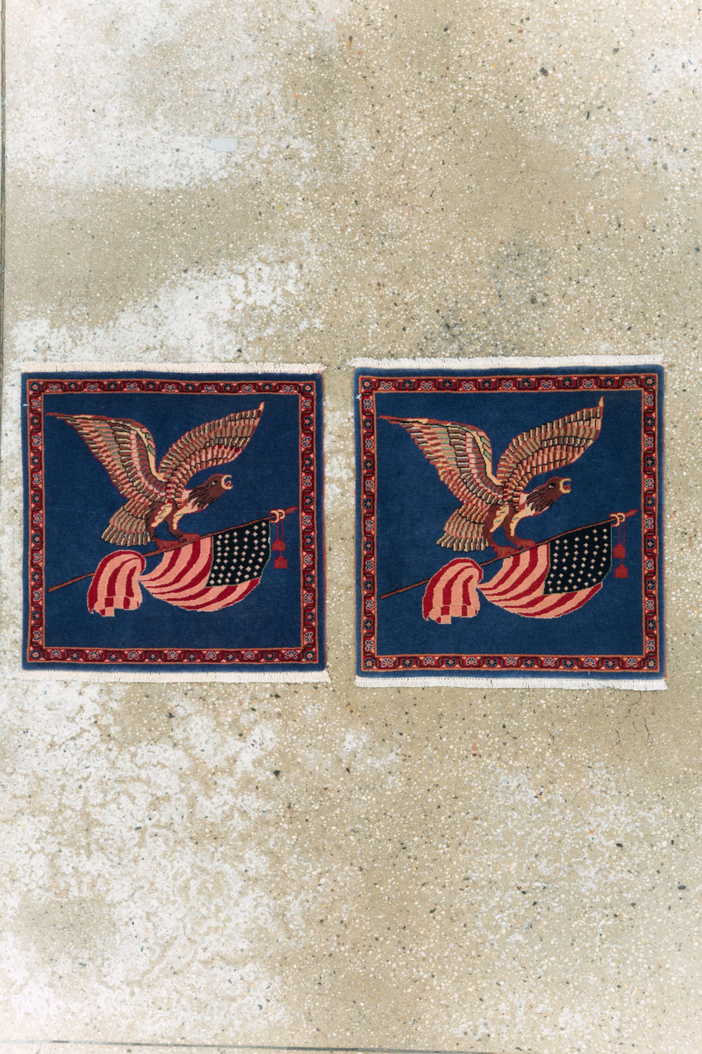 Modern Persian Kashan Flag Pictorial Rug (Pair: 2 of 2), No.30103 - Galerie Shabab