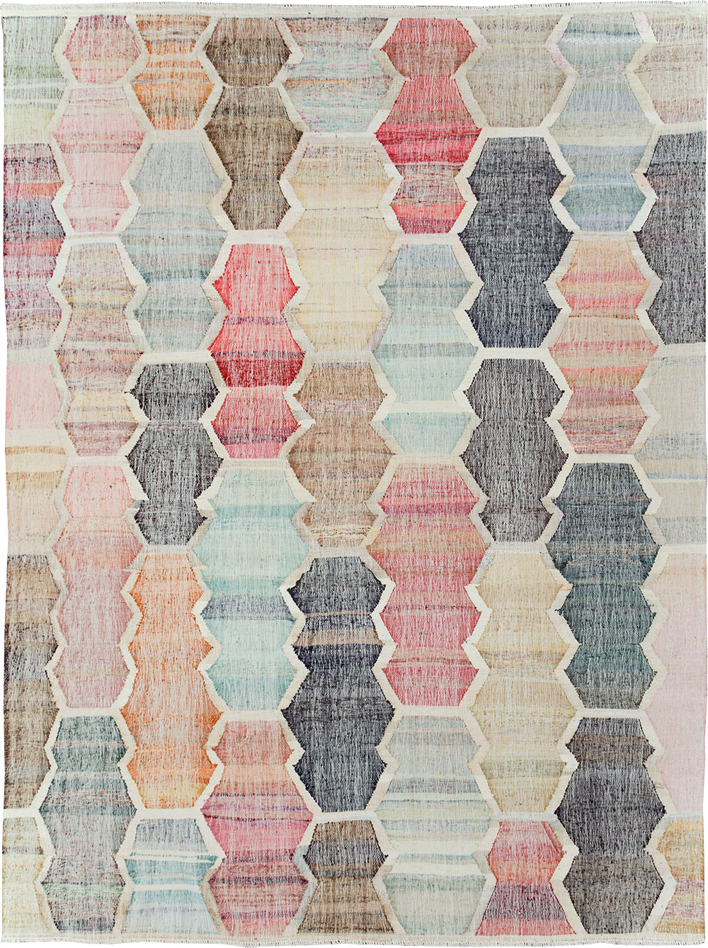 Contemporary Turkish Flatweave Kilim Room Size Carpet, No.30111 - Galerie Shabab