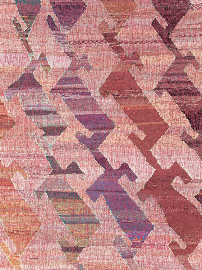 Large Contemporary Geometric Turkish Flatweave, No.30113 - Galerie Shabab