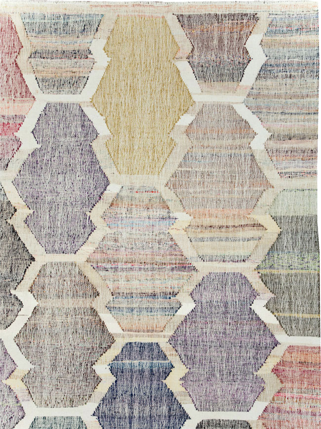 Contemporary Turkish Flatweave Kilim Large Room Size Carpet, No.30115 - Galerie Shabab