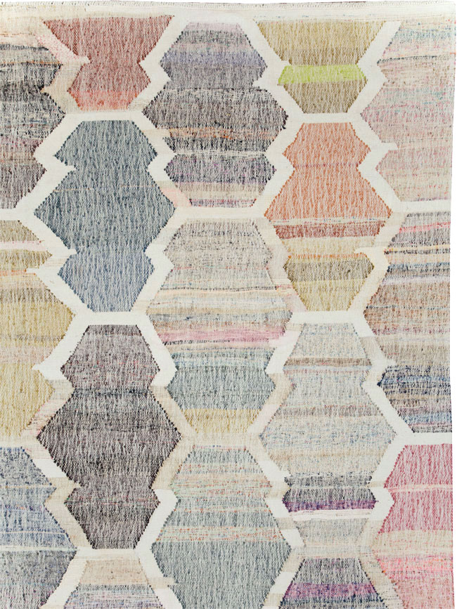 Contemporary Turkish Flatweave Kilim Large Room Size Carpet, No.30115 - Galerie Shabab