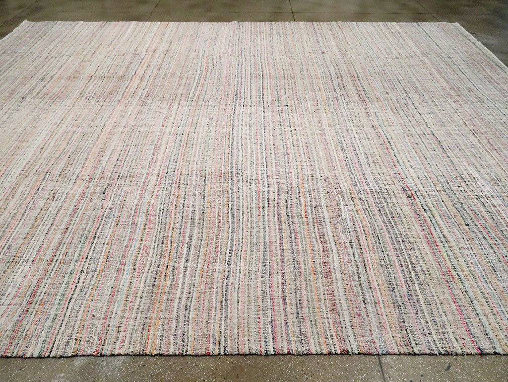 Contemporary Handmade Turkish Flatweave, No.30116 - Galerie Shabab