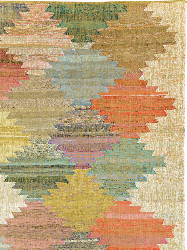 Contemporary Room Size Geometric Turkish Flatweave, No.30117 - Galerie Shabab