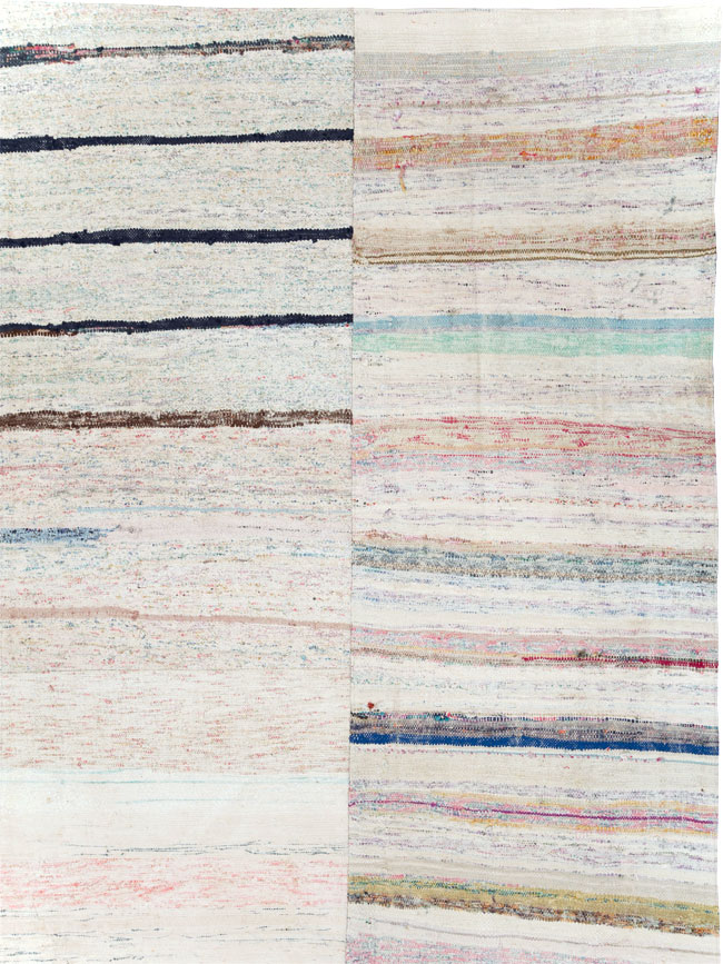 Colorful Mid-20th Century Handmade Turkish Flatweave, No.30119 - Galerie Shabab