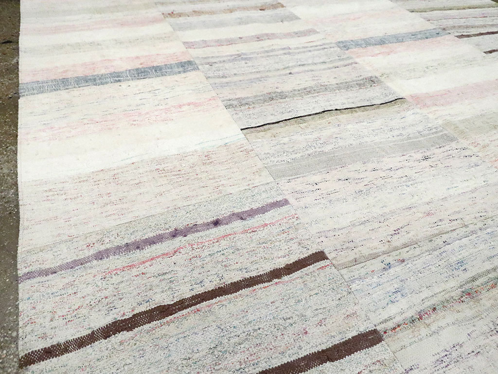 Colorful Mid-20th Century Handmade Turkish Flatweave, No.30119 - Galerie Shabab