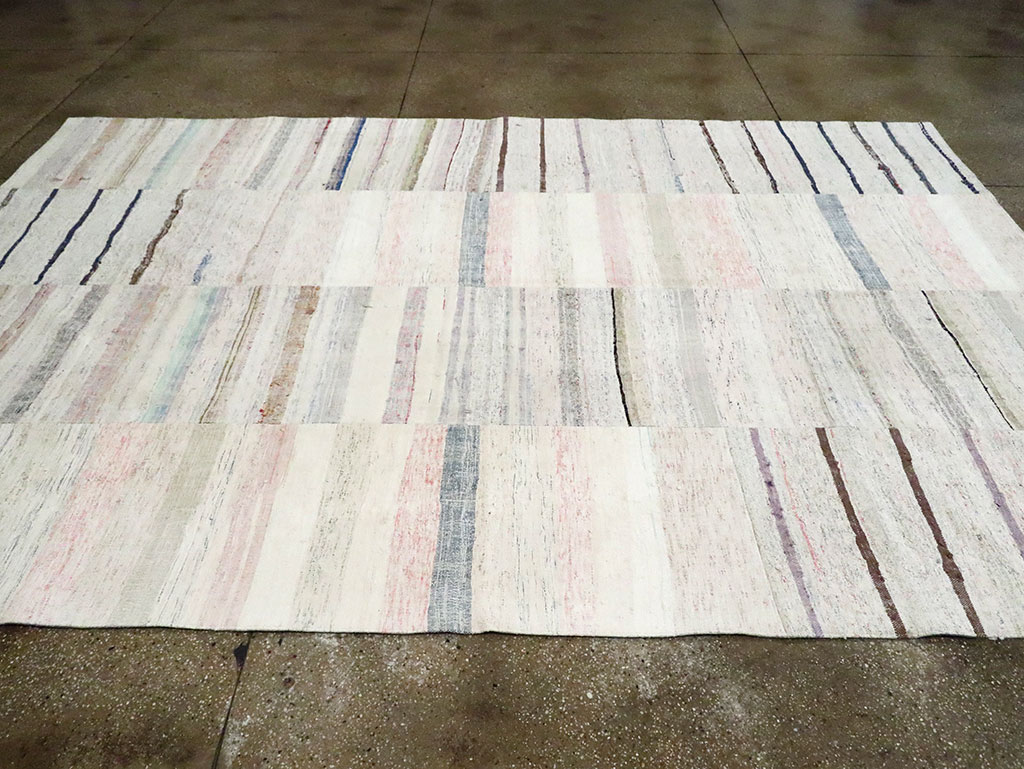 Colorful Mid-20th Century Handmade Turkish Flatweave, No.30119 - Galerie Shabab