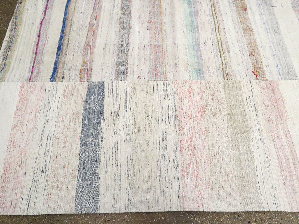 Colorful Mid-20th Century Handmade Turkish Flatweave, No.30119 - Galerie Shabab