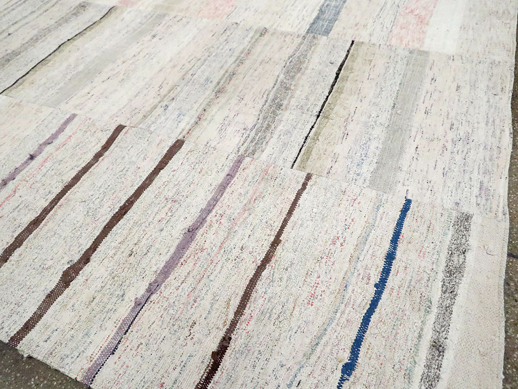 Colorful Mid-20th Century Handmade Turkish Flatweave, No.30119 - Galerie Shabab