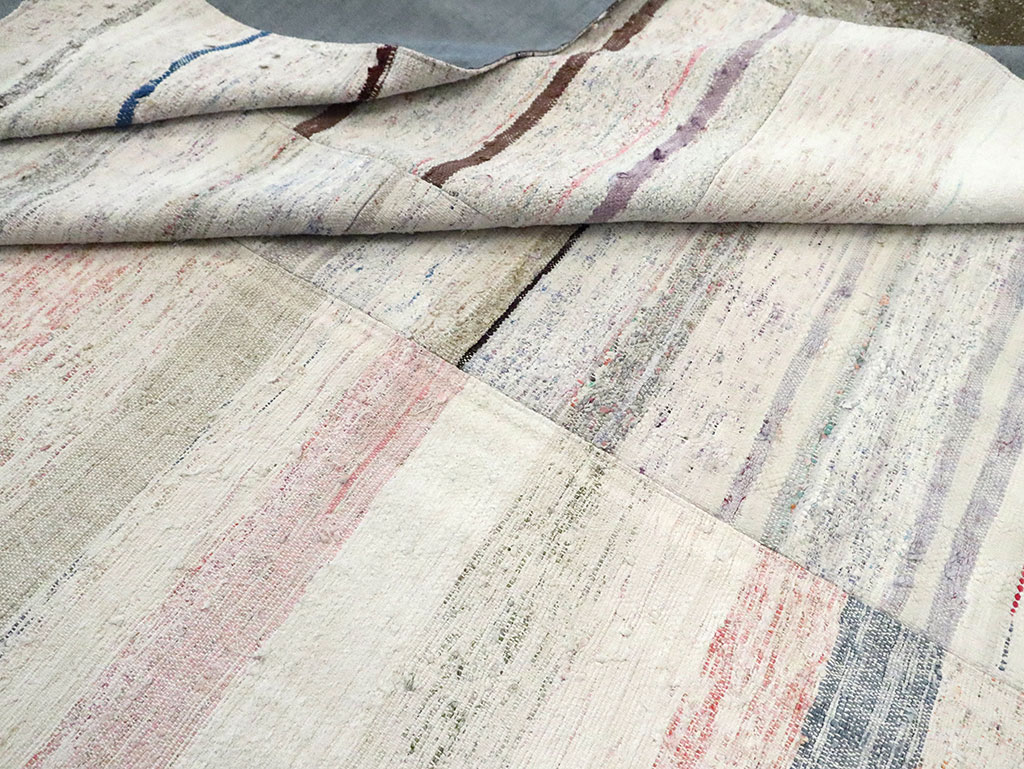 Colorful Mid-20th Century Handmade Turkish Flatweave, No.30119 - Galerie Shabab