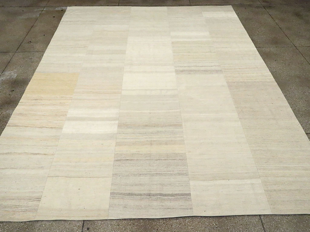 Vintage Turkish Flatweave Kilim Room Size Carpet, No.30123 - Galerie Shabab