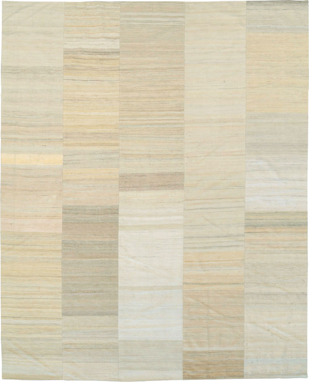 Vintage Turkish Flatweave Kilim Room Size Carpet, No.30124 - Galerie Shabab