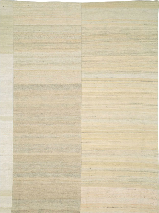 Vintage Turkish Flatweave Kilim Room Size Carpet, No.30124 - Galerie Shabab