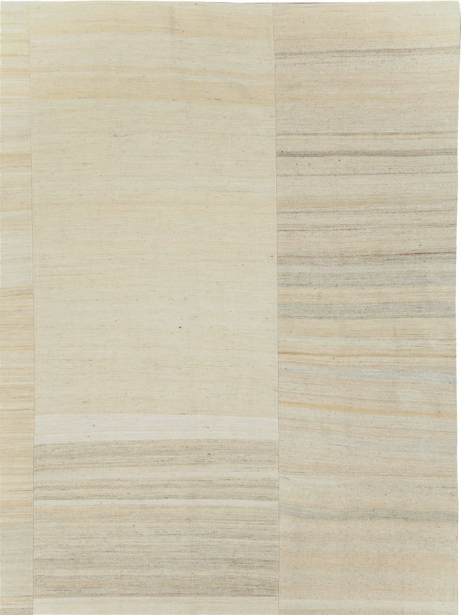 Vintage Turkish Flatweave Kilim Room Size Carpet, No.30125 - Galerie Shabab