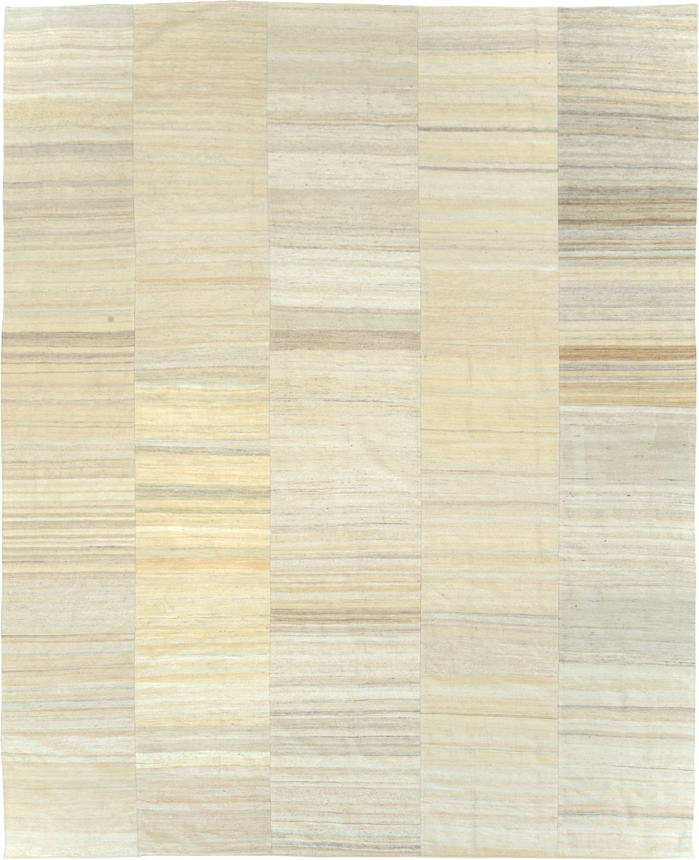 Vintage Turkish Flatweave Kilim Room Size Carpet, No.30131 - Galerie Shabab