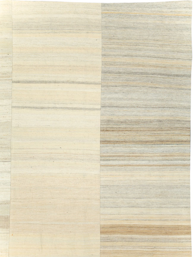 Vintage Turkish Flatweave Kilim Room Size Carpet, No.30131 - Galerie Shabab