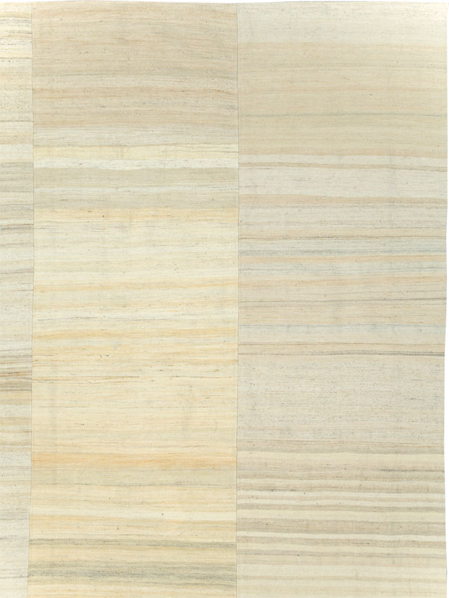 Vintage Turkish Flatweave Kilim Room Size Carpet, No.30131 - Galerie Shabab