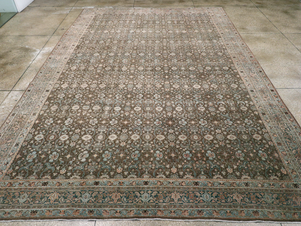 Antique Persian Bidjar Large Room Size Carpet, No.30133 - Galerie Shabab
