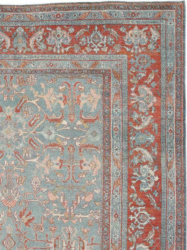 Antique Persian Bibikabad Room Size Carpet, No.30135 - Galerie Shabab