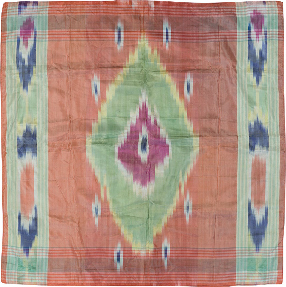 Vintage Central Asian Square Ikat Textile, No.30136 - Galerie Shabab