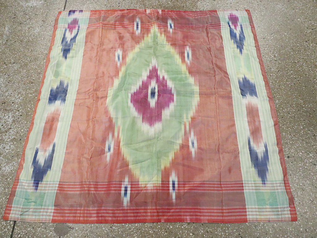 Vintage Central Asian Square Ikat Textile, No.30136 - Galerie Shabab