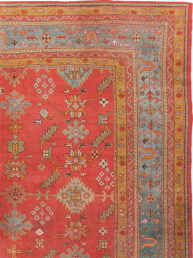 Antique Turkish Oushak Carpet, No.30142 - Galerie Shabab
