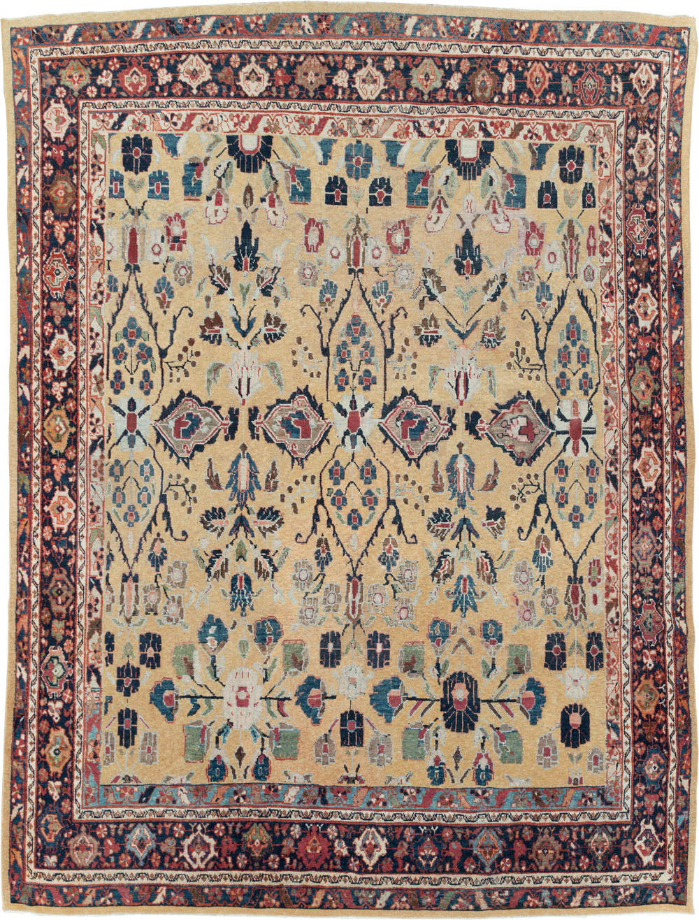 Antique Persian Mahal Room Size Carpet, No.30147 - Galerie Shabab