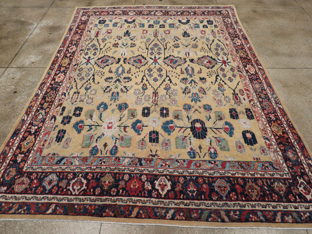 Antique Persian Mahal Room Size Carpet, No.30147 - Galerie Shabab