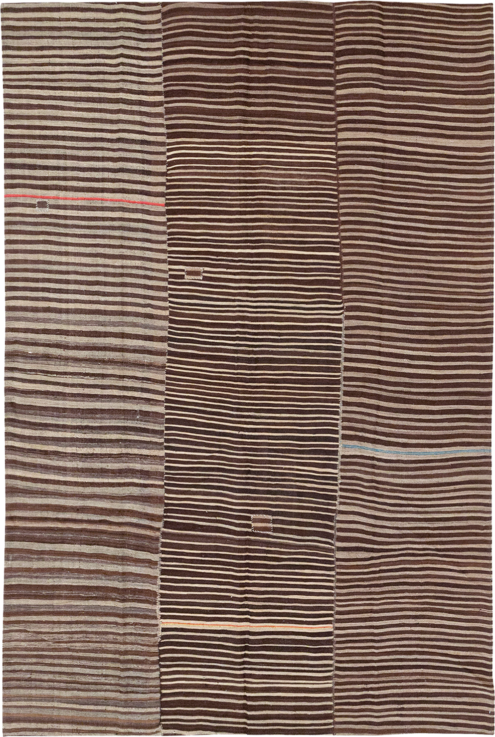 Vintage Persian Flatweave Kilim Accent Rug, No.30150 - Galerie Shabab