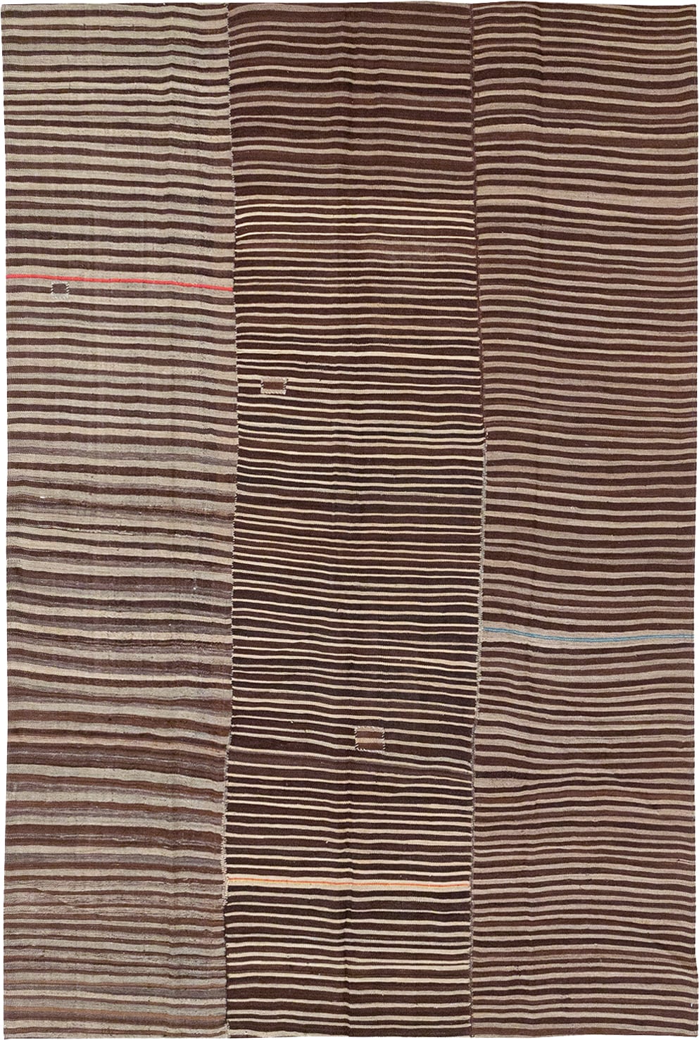 Vintage Persian Flatweave Kilim Accent Rug, No.30150 - Galerie Shabab