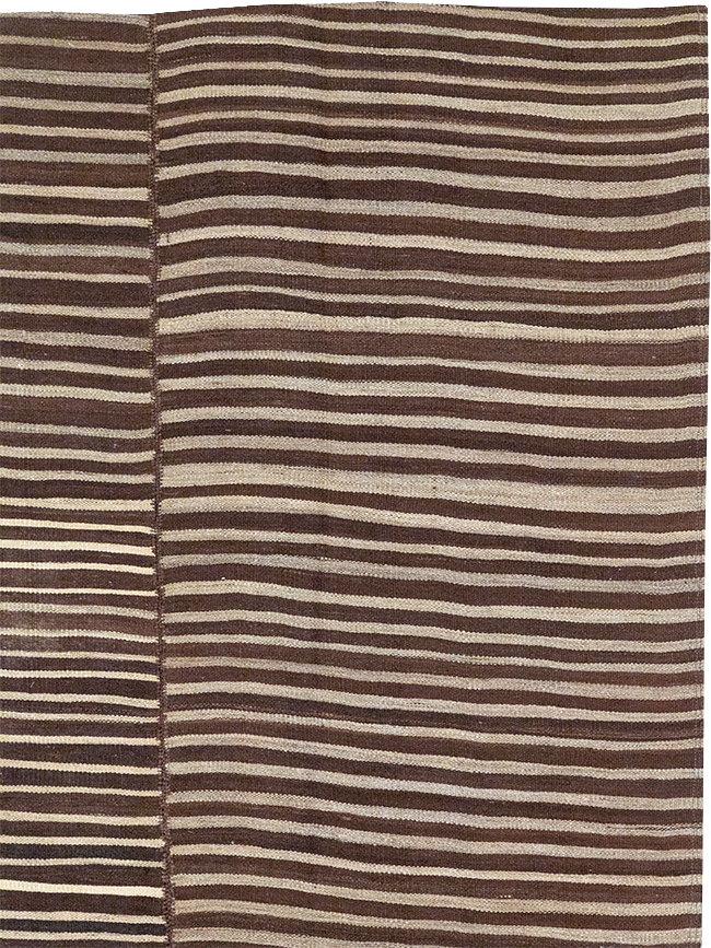 Vintage Persian Flatweave Kilim Accent Rug, No.30150 - Galerie Shabab