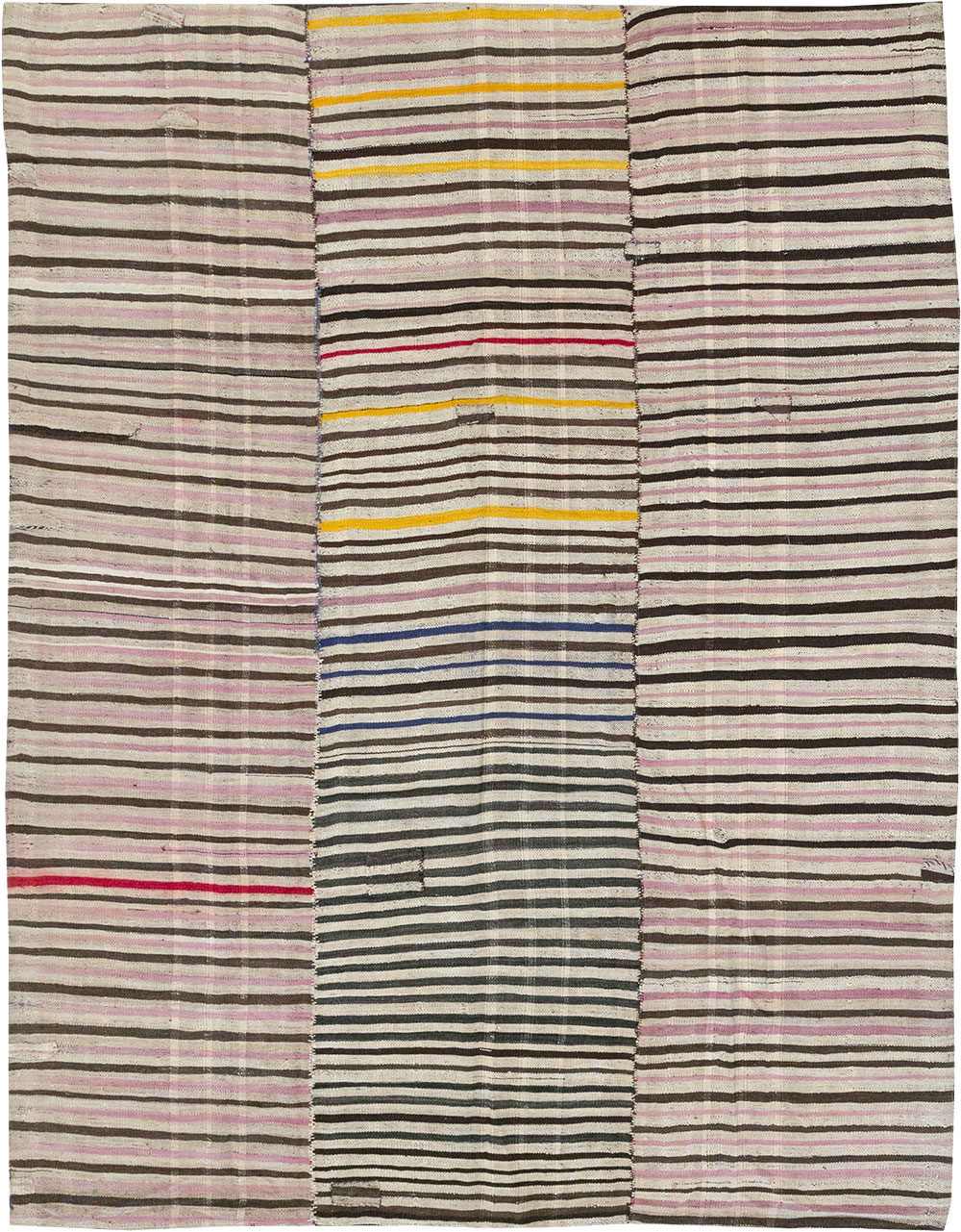 Vintage Persian Flatweave Kilim Accent Carpet, No.30154 - Galerie Shabab