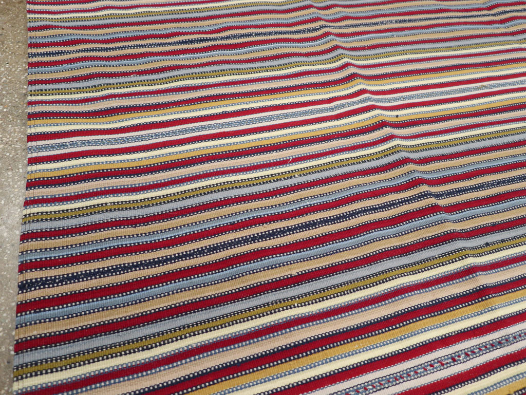 Vintage Turkish Flatweave Kilim Small Room Size Carpet, No.30164 - Galerie Shabab