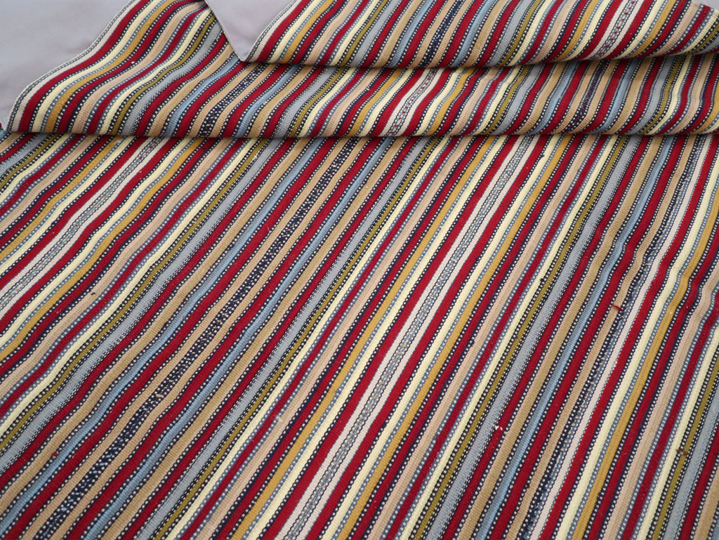 Vintage Turkish Flatweave Kilim Small Room Size Carpet, No.30164 - Galerie Shabab