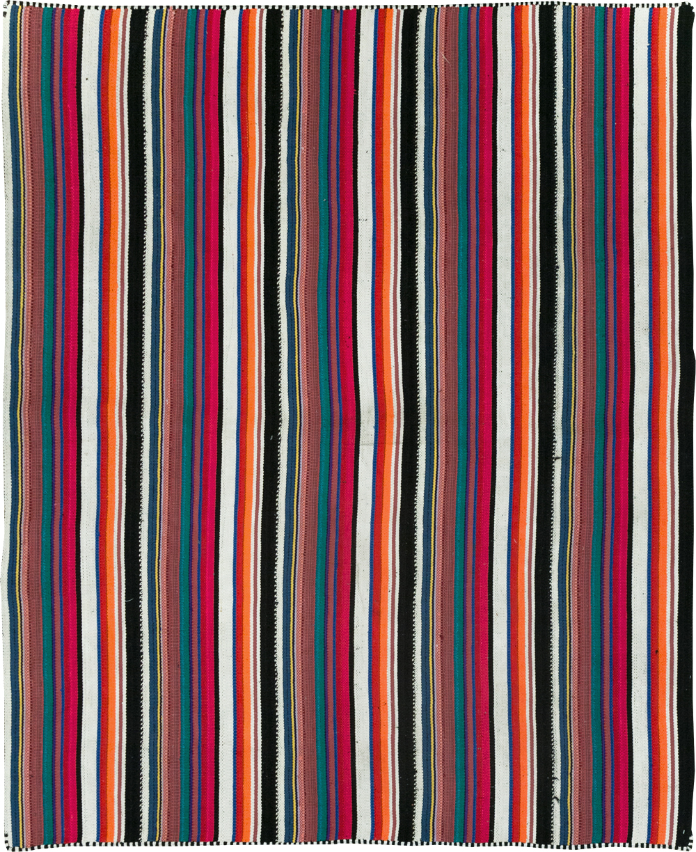 Vintage Turkish Flatweave Kilim Accent Rug, No.30165 - Galerie Shabab