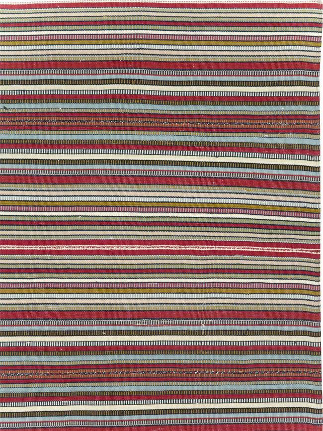 Vintage Turkish Flatweave Kilim Accent Carpet, No.30167 - Galerie Shabab