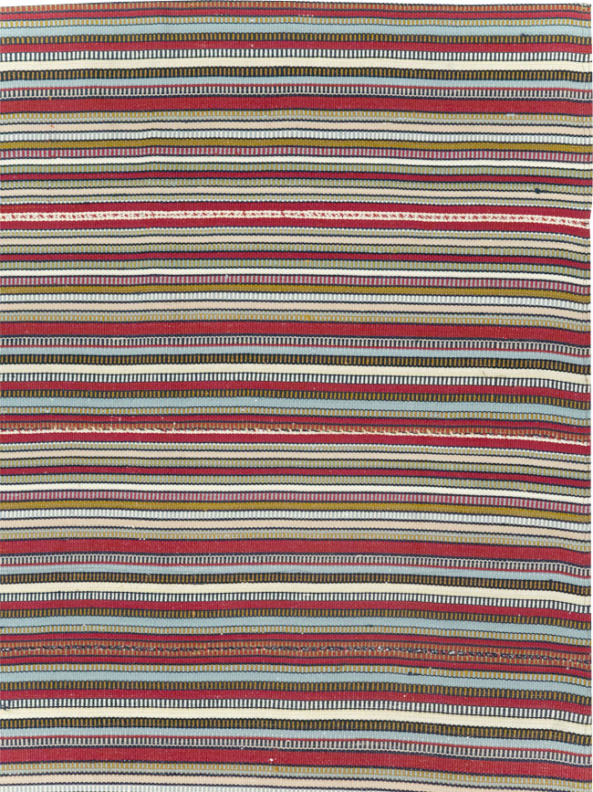 Vintage Turkish Flatweave Kilim Accent Carpet, No.30167 - Galerie Shabab