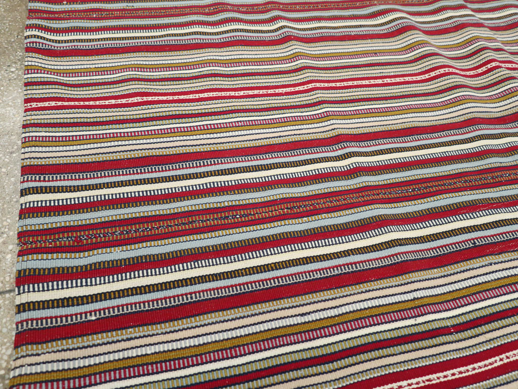 Vintage Turkish Flatweave Kilim Accent Carpet, No.30167 - Galerie Shabab