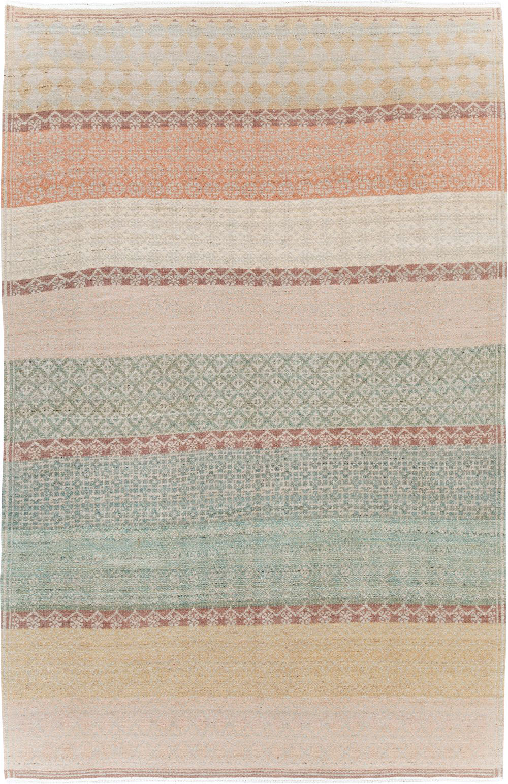 Vintage Persian Flatweave Kilim Accent Carpet, No.30168 - Galerie Shabab