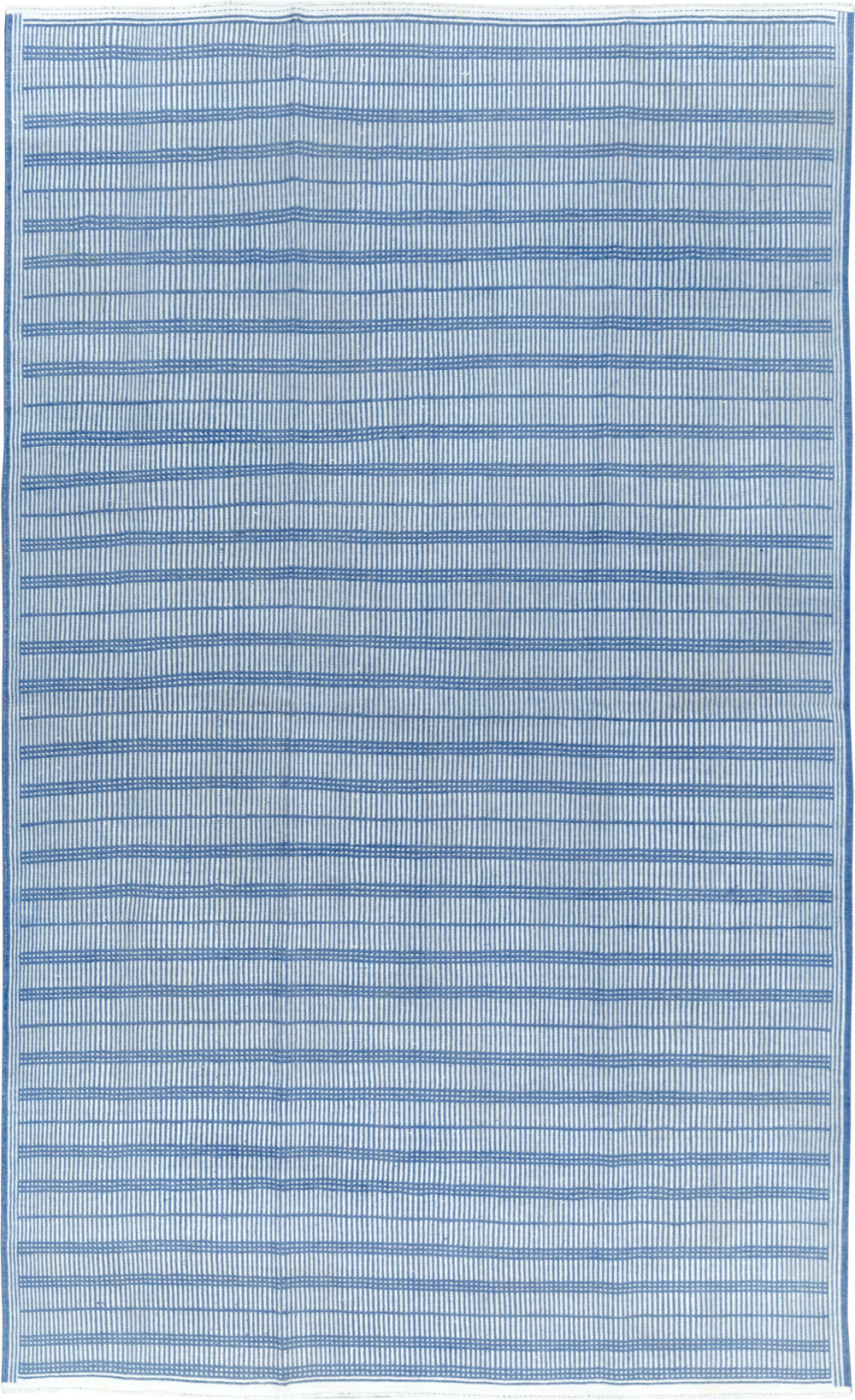 Modern Turkish Flatweave Kilim Accent Rug, No.30170 - Galerie Shabab