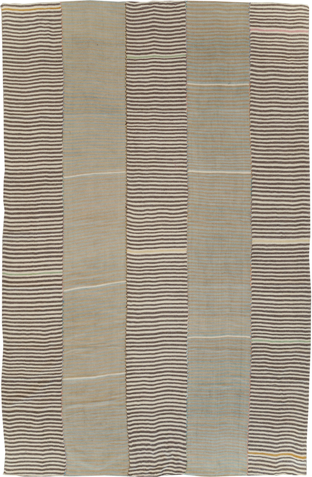 Modern Turkish Flatweave Kilim Room Size Carpet, No.30172 - Galerie Shabab