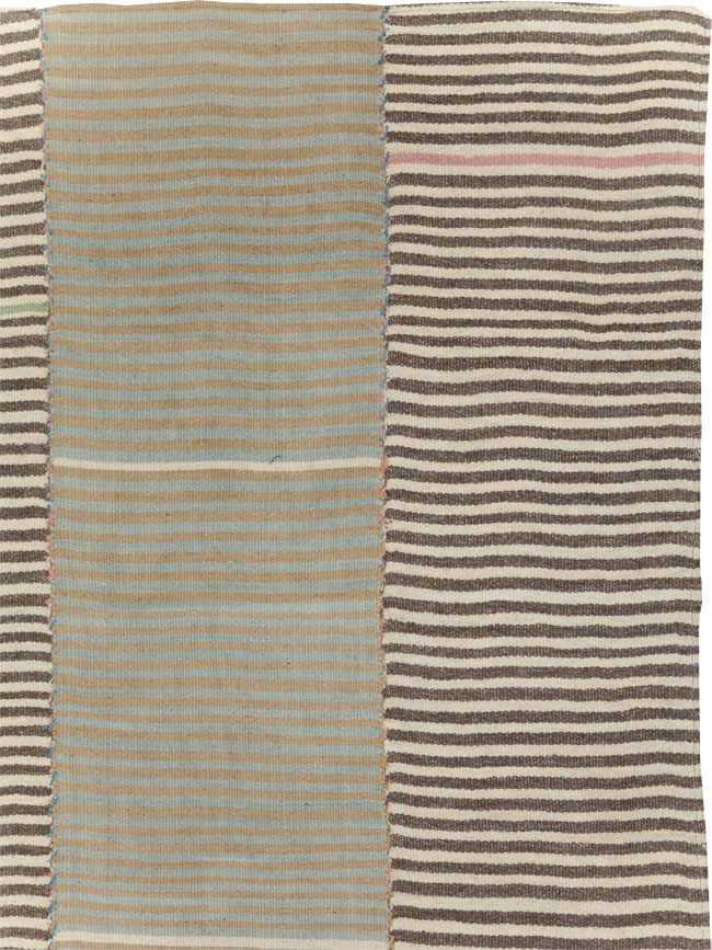 Modern Turkish Flatweave Kilim Room Size Carpet, No.30172 - Galerie Shabab