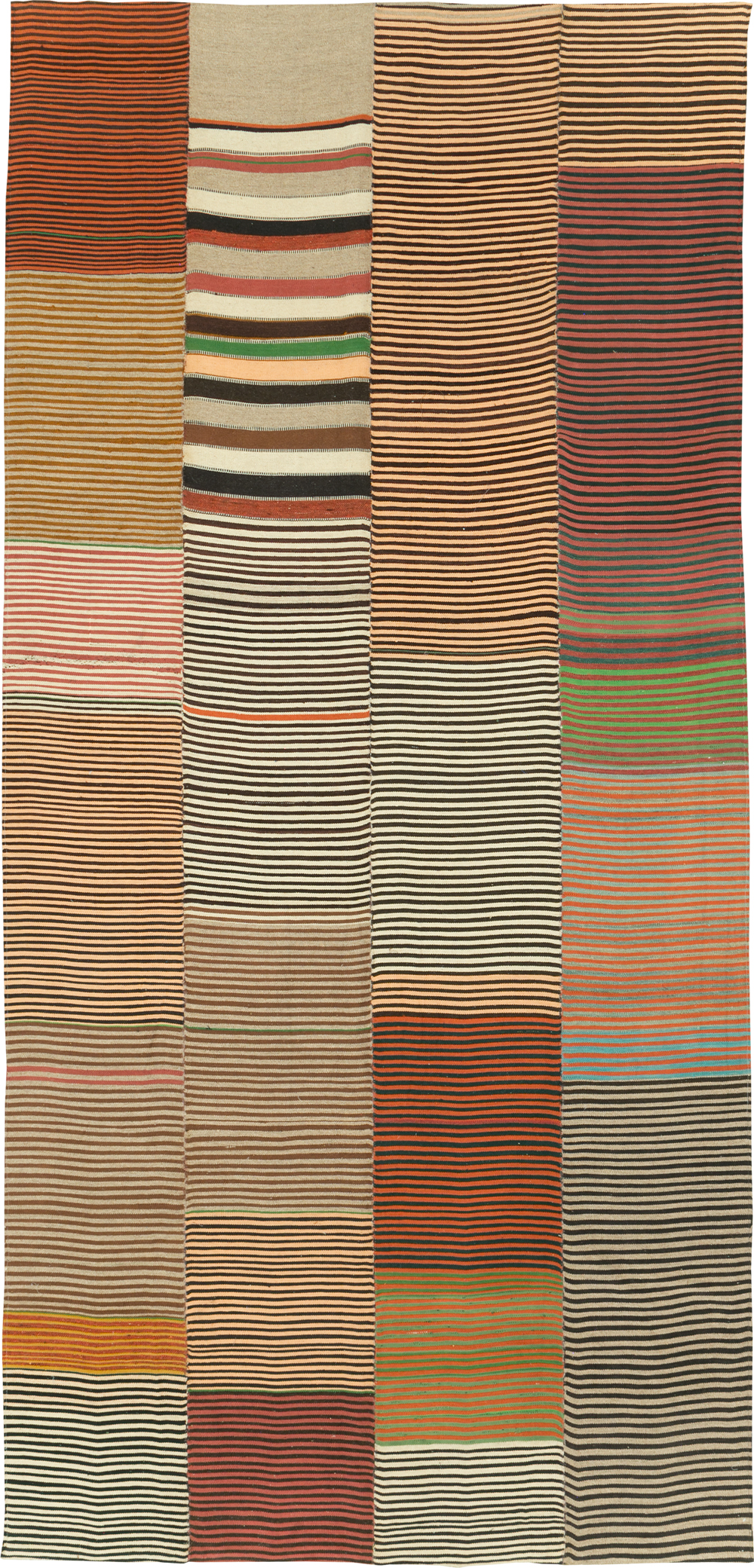 Vintage Turkish Flatweave Kilim Gallery Carpet, No.30177 - Galerie Shabab