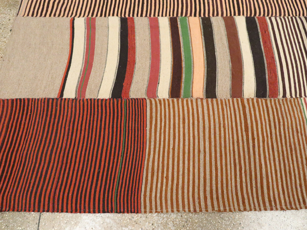 Vintage Turkish Flatweave Kilim Gallery Carpet, No.30177 - Galerie Shabab
