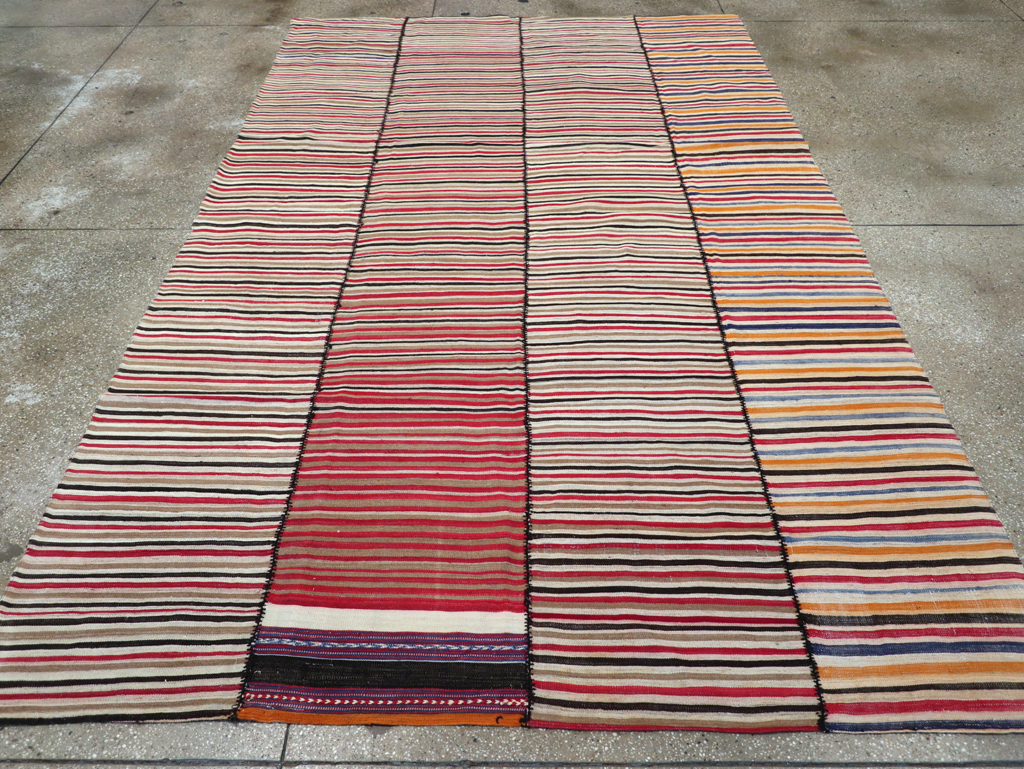 Vintage Mid-Century Persian Flatweave, No.30180 - Galerie Shabab
